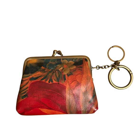 Patricia Nash Floral Oil Painting Borse Frame Kiss Lock Coin Purse - Picture 2 of 4